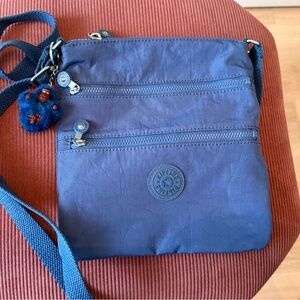 Kipling Blue Crossbody Bag with Charm